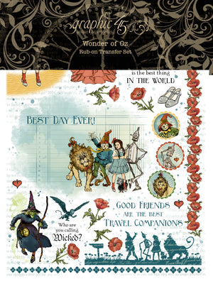 Graphic 45 Wonder of Oz Rub-on Transfers