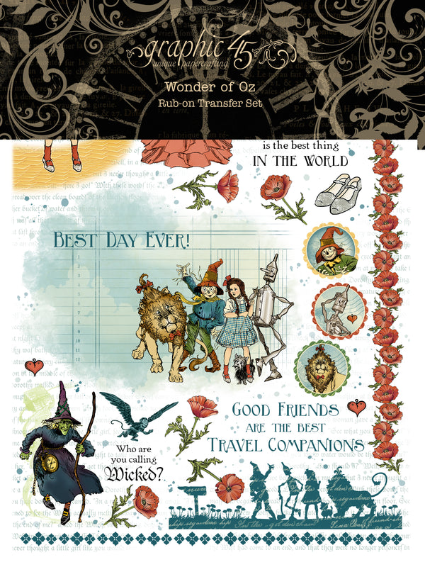 Graphic 45 Wonder of Oz Rub-on Transfers