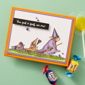House-Mouse Halloween Flight Cling Rubber Stamp Set