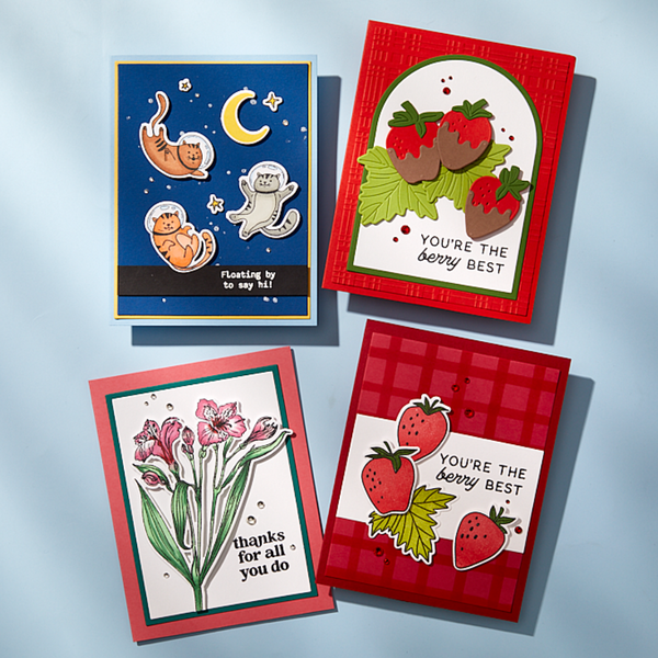 Space Friends Etched Dies for Coordinating Stamp Set By Simon Hurley