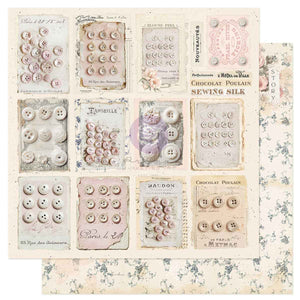 Prima Buttons & Keepsakes by Frank Garcia 8 x 8" Paper Pad