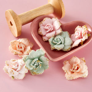 Prima Christmas Blush by Frank Garcia Sparkling Holiday Dimensional Flowers