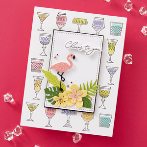 Perfect Touch Rectangles and Tag Etched Dies from the Happy Hour Collection