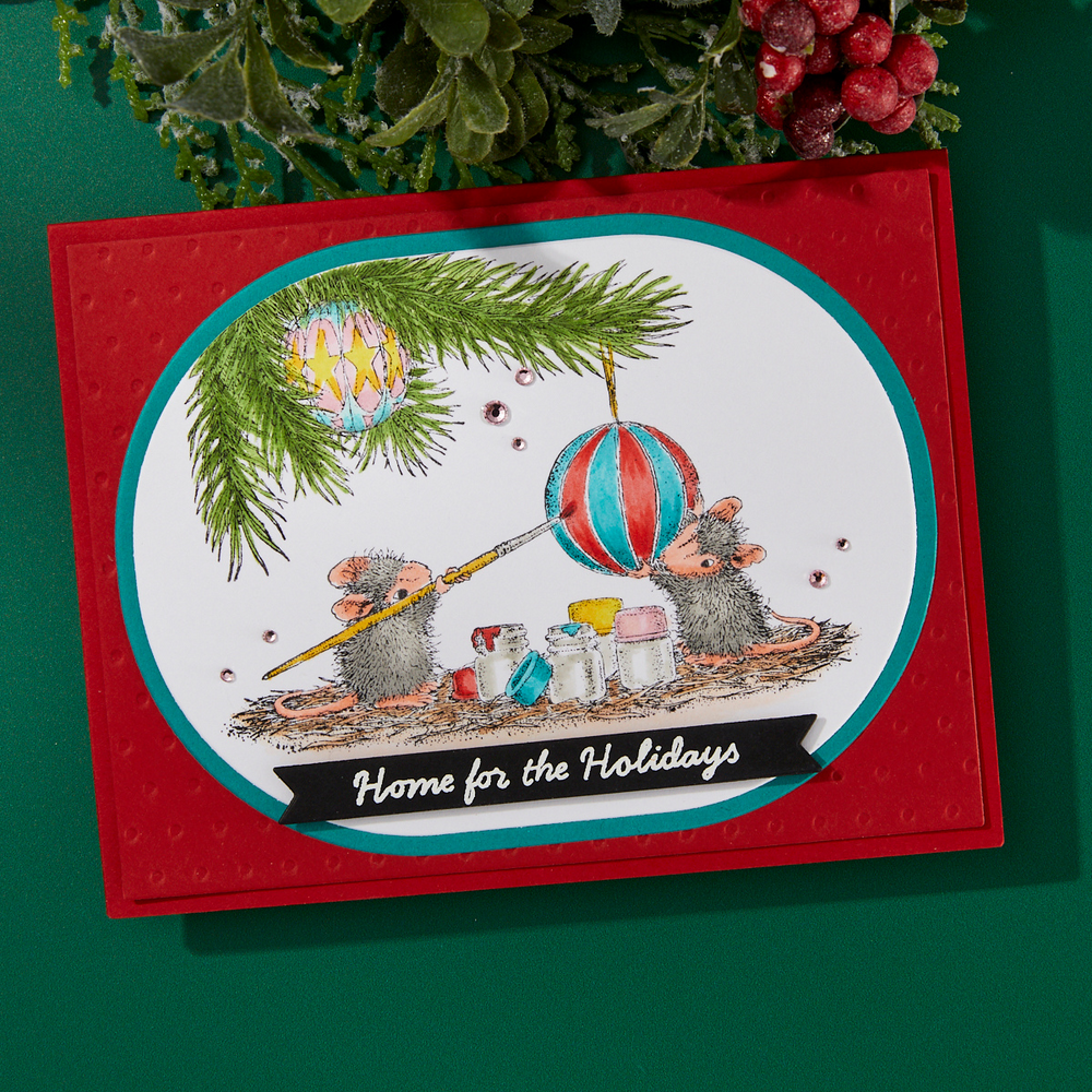 Unwrapping Memories Cling Rubber Stamp Set from the House-Mouse Tree-mendous Christmas Collection