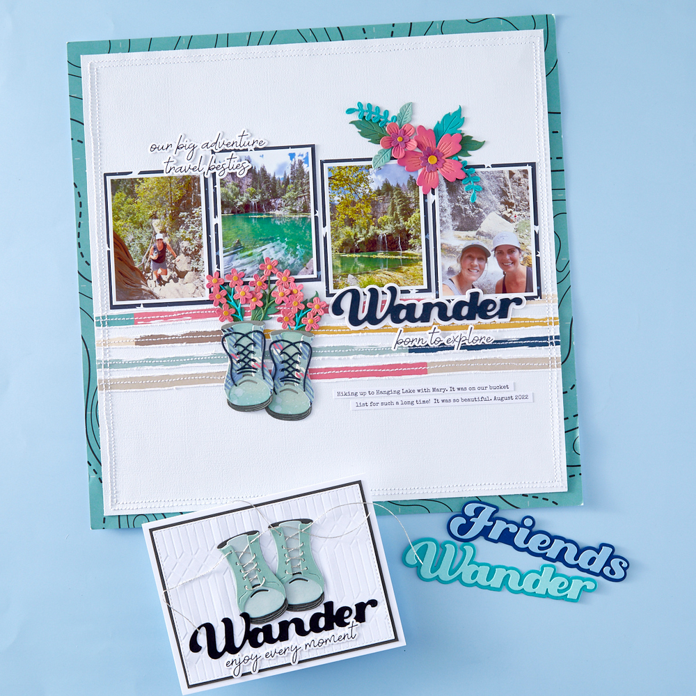 Wander Sentiments Press Plate & Die Set from the Storytelling by Spellbinders Collection
