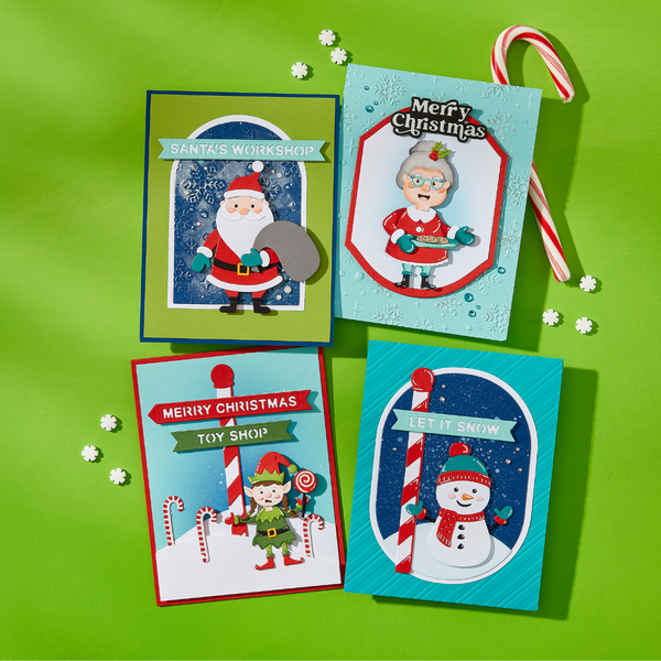 Santa's Elves Etched Dies by Simon Hurley