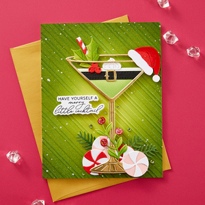 Christmas Cocktails Etched Dies from the Happy Hour Collection