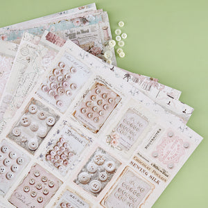 Prima Buttons & Keepsakes by Frank Garcia 12 x 12" Paper Pad