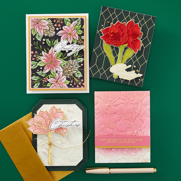 Home for Christmas Sentiments Press + Foil Plate & Die Set by Yana Smakula