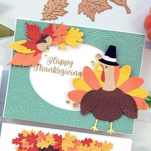 Happy Turkey Day Etched Dies from the Fall Traditions Collection