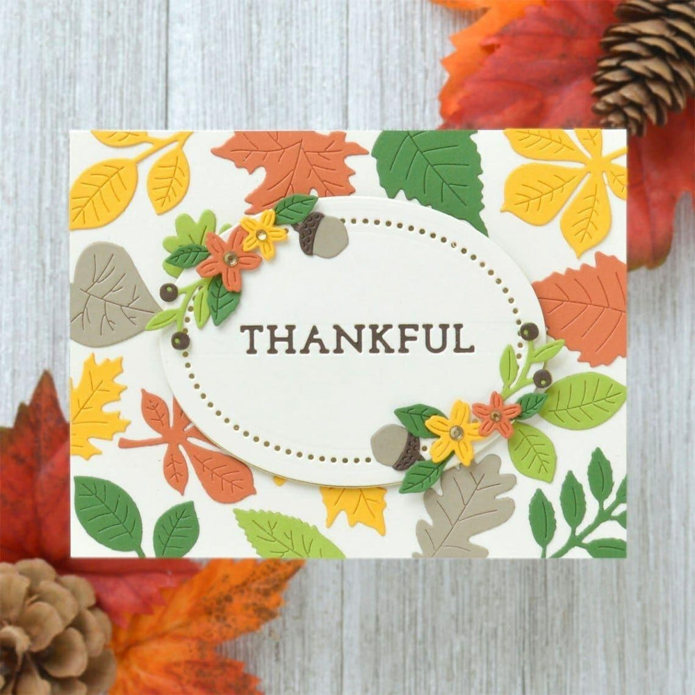 Autumn Leaves Etched Dies from the Fall Traditions Collection
