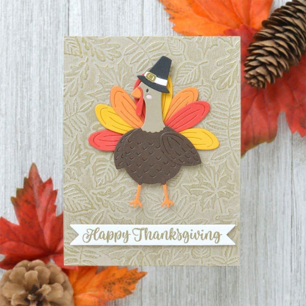 Happy Turkey Day Etched Dies from the Fall Traditions Collection
