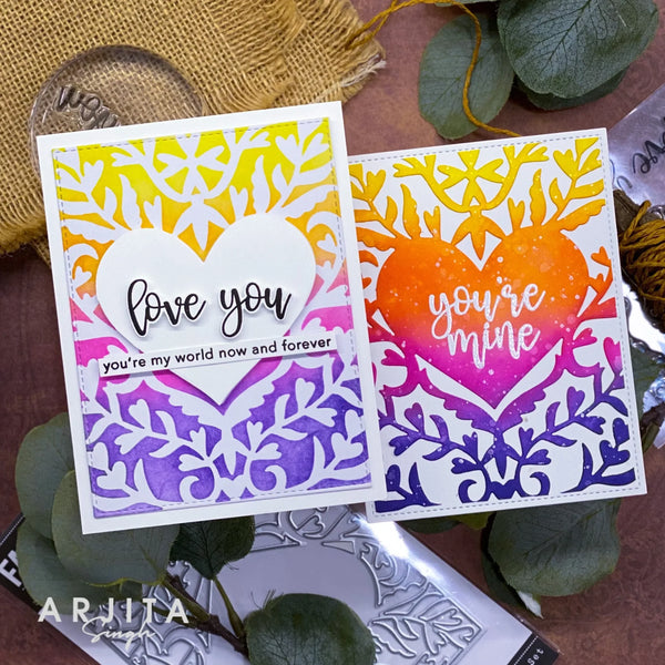 Hero Arts Heart Flourish Cover Plate Dies