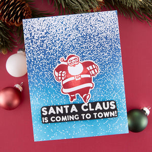Silly Santas Etched Dies by Simon Hurley