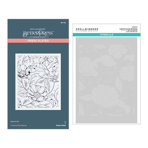 Cosmos Backdrop Press + Foil Plate and Stencil Bundle