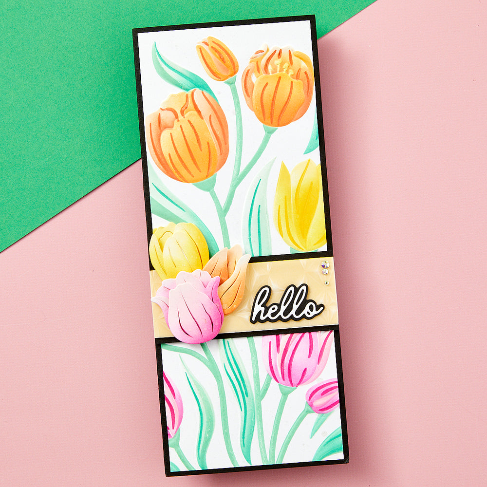 Layered Twirling Tulips Stencil from the Tulip Garden Collection by Simon Hurley