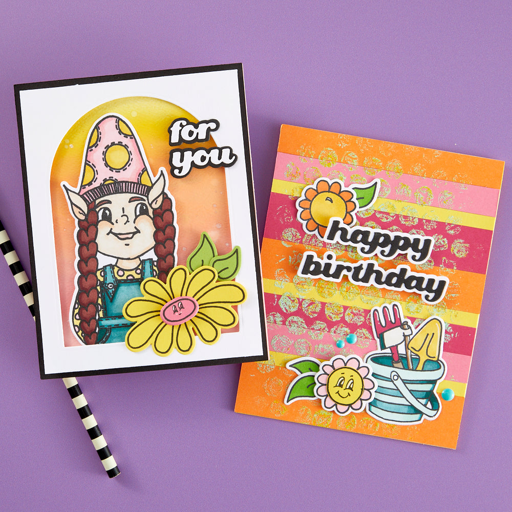 Gnome Sweet Gnome Stamp and Die Bundle by Dyan Reaveley