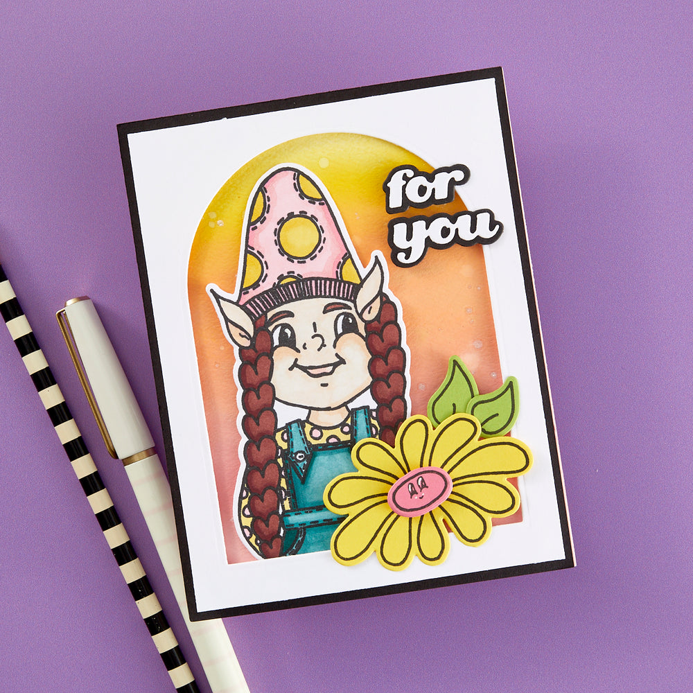 Gnome Sweet Gnome Etched Dies for Coordinating Stamp Set by Dyan Reaveley