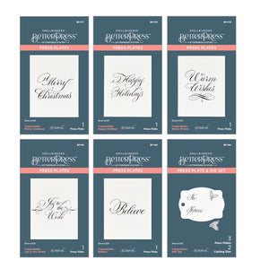 Copperplate Holiday Sentiments BetterPress Plates Bundle from the Copperplate Holiday Sentiments Collection by Paul Antonio