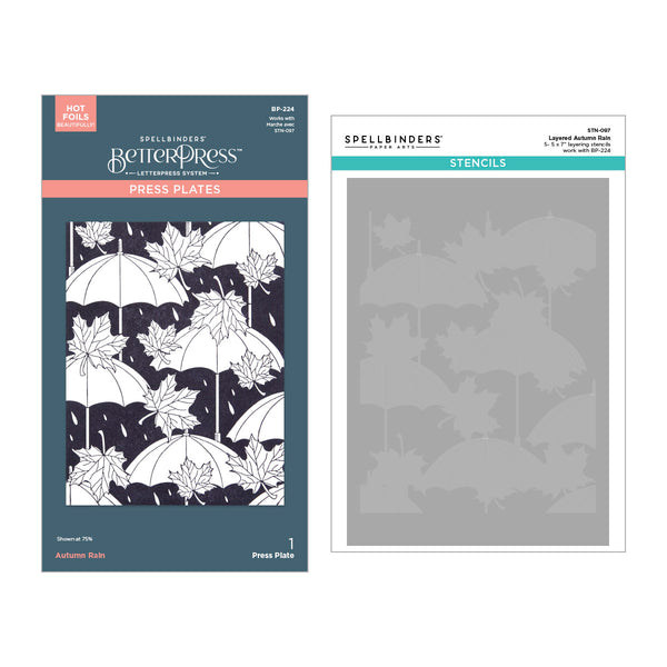Autumn Rain Press + Foil Plate and Stencil Bundle