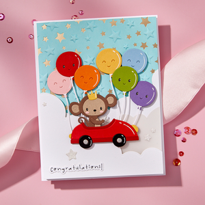 Wishing and Falling Stars 3D Embossing Folder and Press + Foil Bundle