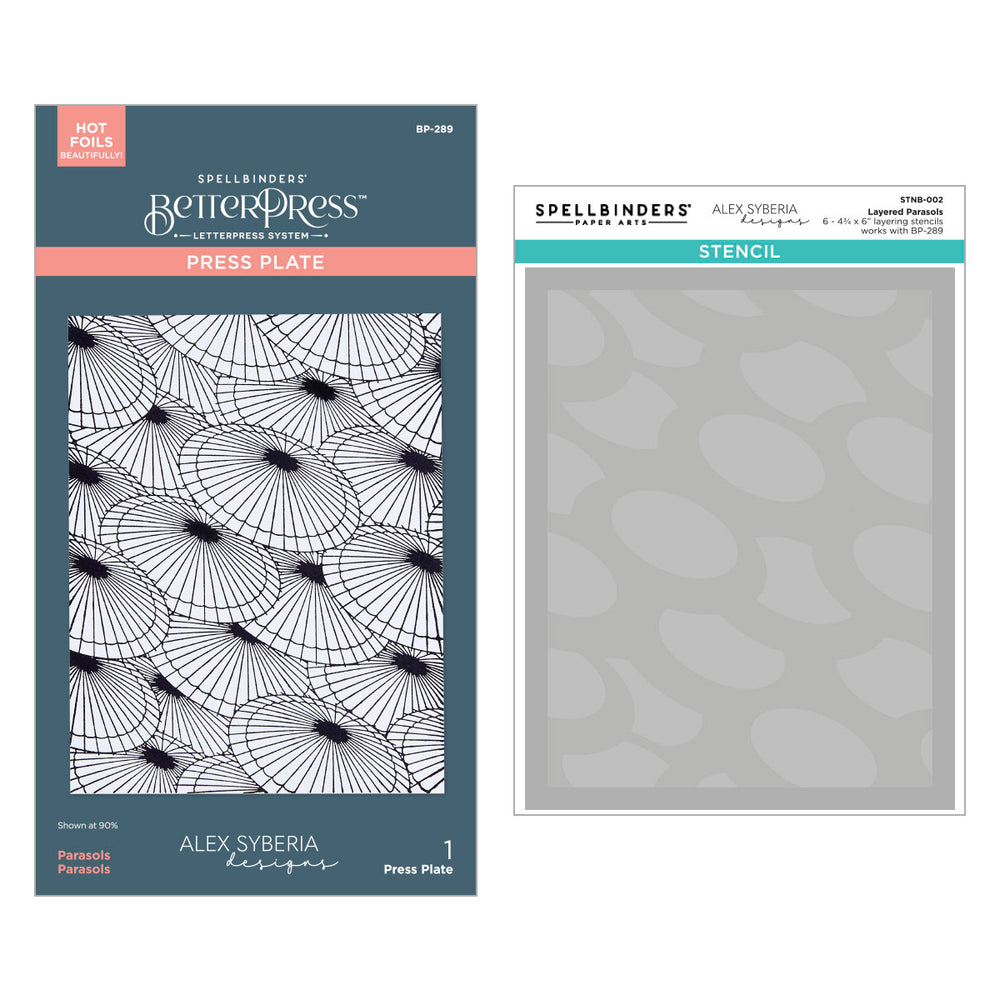 Spring in Kyoto Press + Foil Plate & Stencil Bundle by Alex Syberia Designs