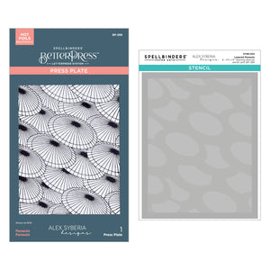 Spring in Kyoto Press + Foil Plate & Stencil Bundle by Alex Syberia Designs