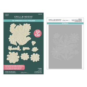 Thank You Bouquet 3D Folder and Stencil Bundle by Wendy Vecchi
