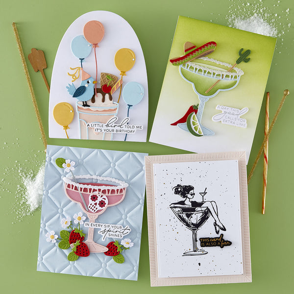 Sip Sip Ole Sentiments Press + Foil Plate & Die Set