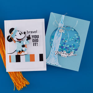 Classic Mouse Graduation Sentiments Press + Foil Plate & Die Set