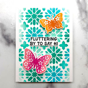 Blooming Butterflies Etched Dies for Coordinating Stamp Set by Simon Hurley