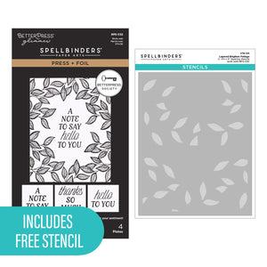 Brighten Foliage Press Plates + Free Gift Stencil - BetterPress Society May 2026