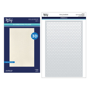 Cascading Dots 3D Embossing Folder and Stencil Bundle by Simon Hurley