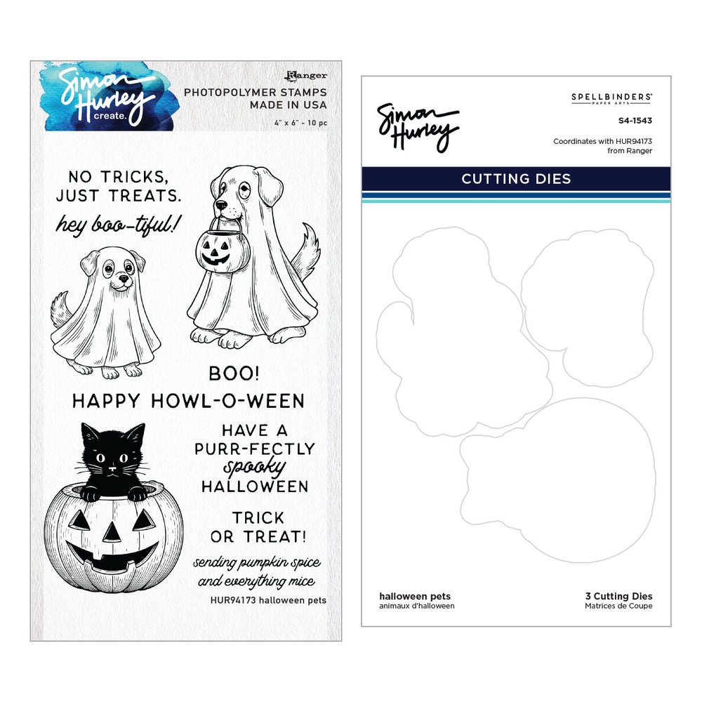 Halloween Pets Stamp & Die Bundle by Simon Hurley