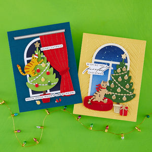 Meowy Christmas Sentiments Press + Foil Plates & Die Set by Yana Smakula