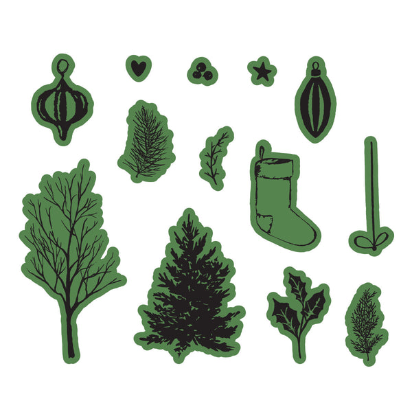 Simple Vintage Evergreen Memories Stamp & Die Bundle by Simple Stories