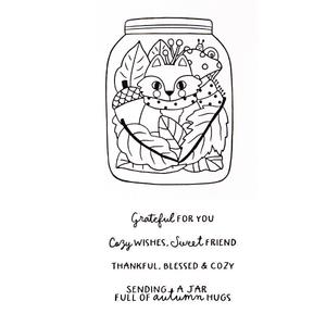 Autumn Hugs Press Plate + Die Set & FREE Copper Glimmer Foil - BetterPress Society September 2026
