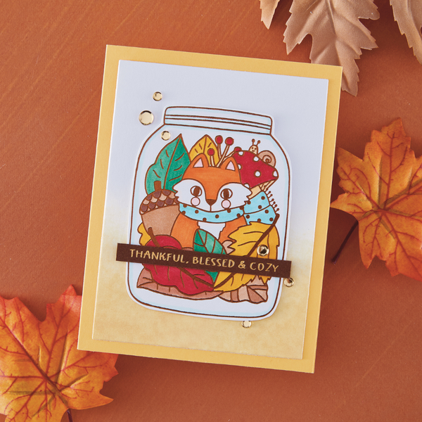 Autumn Hugs Press Plate + Die Set & FREE Copper Glimmer Foil - BetterPress Society September 2026