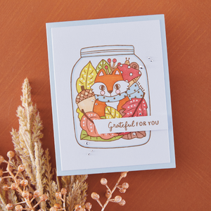 Autumn Hugs Press Plate + Die Set & FREE Copper Glimmer Foil - BetterPress Society September 2026