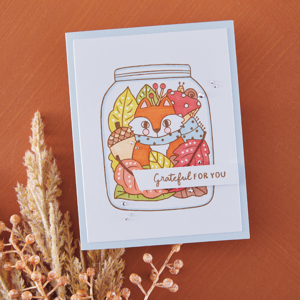 Autumn Hugs Press Plate + Die Set & FREE Copper Glimmer Foil - BetterPress Society September 2026