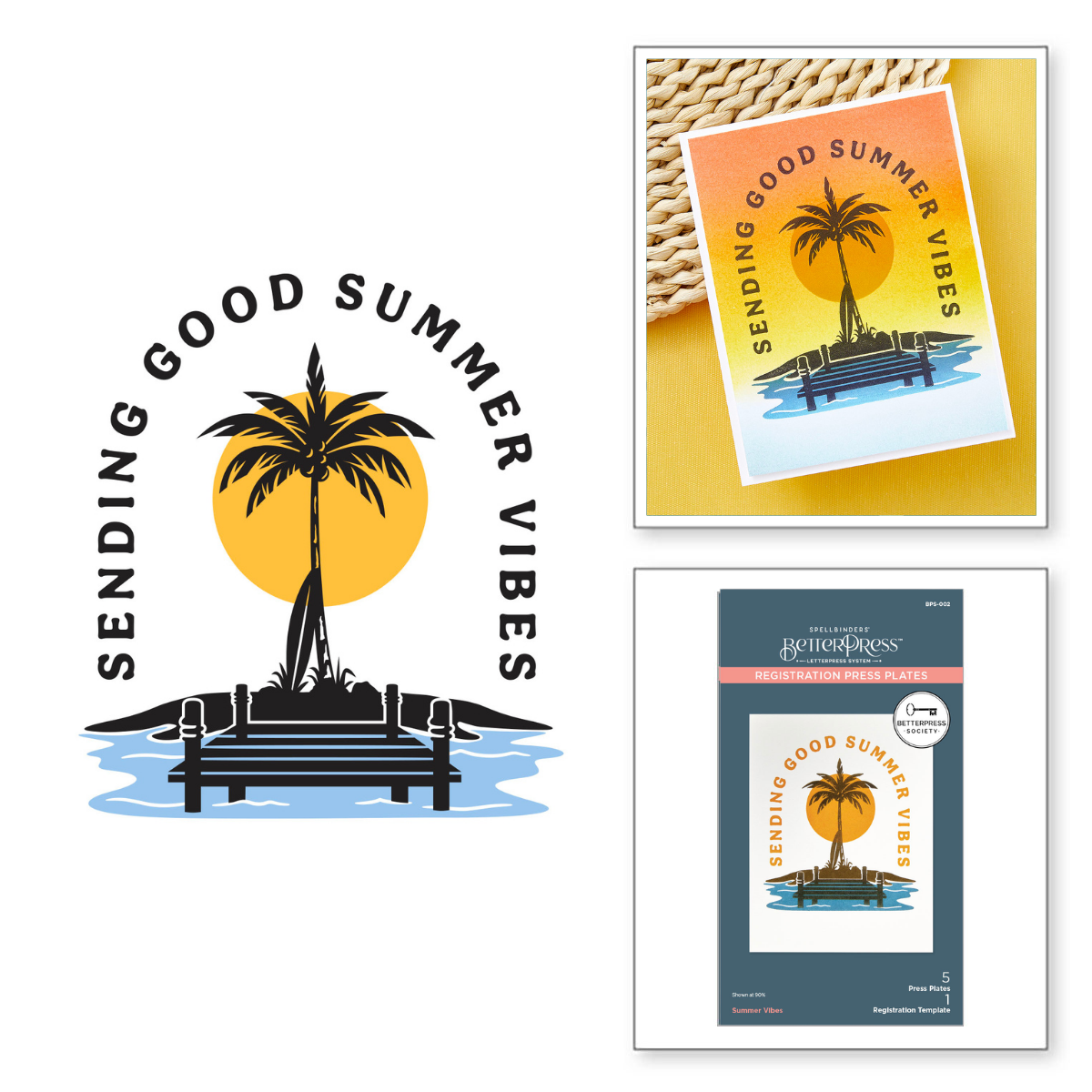 Summer Vibes Press Plates - BetterPress Society June 2024