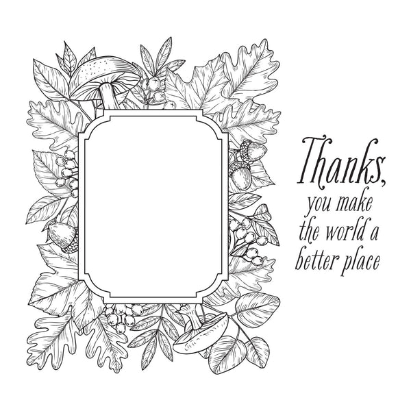 Autumn Thanks Frame Press + Foil Plate