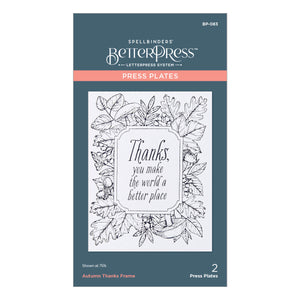 Autumn Thanks Frame Press + Foil Plate