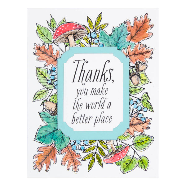 Autumn Thanks Frame Press + Foil Plate