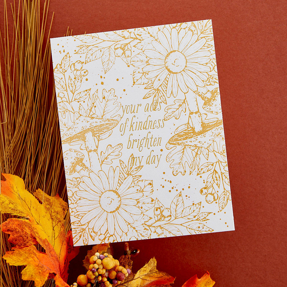 Autumn Floral Corner Press Plate & Die Set from the BetterPress Autumn Collection