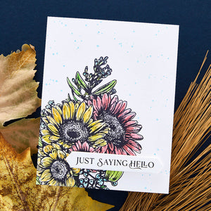 Fancy Sentiment Strips Press + Foil Plate & Die Set