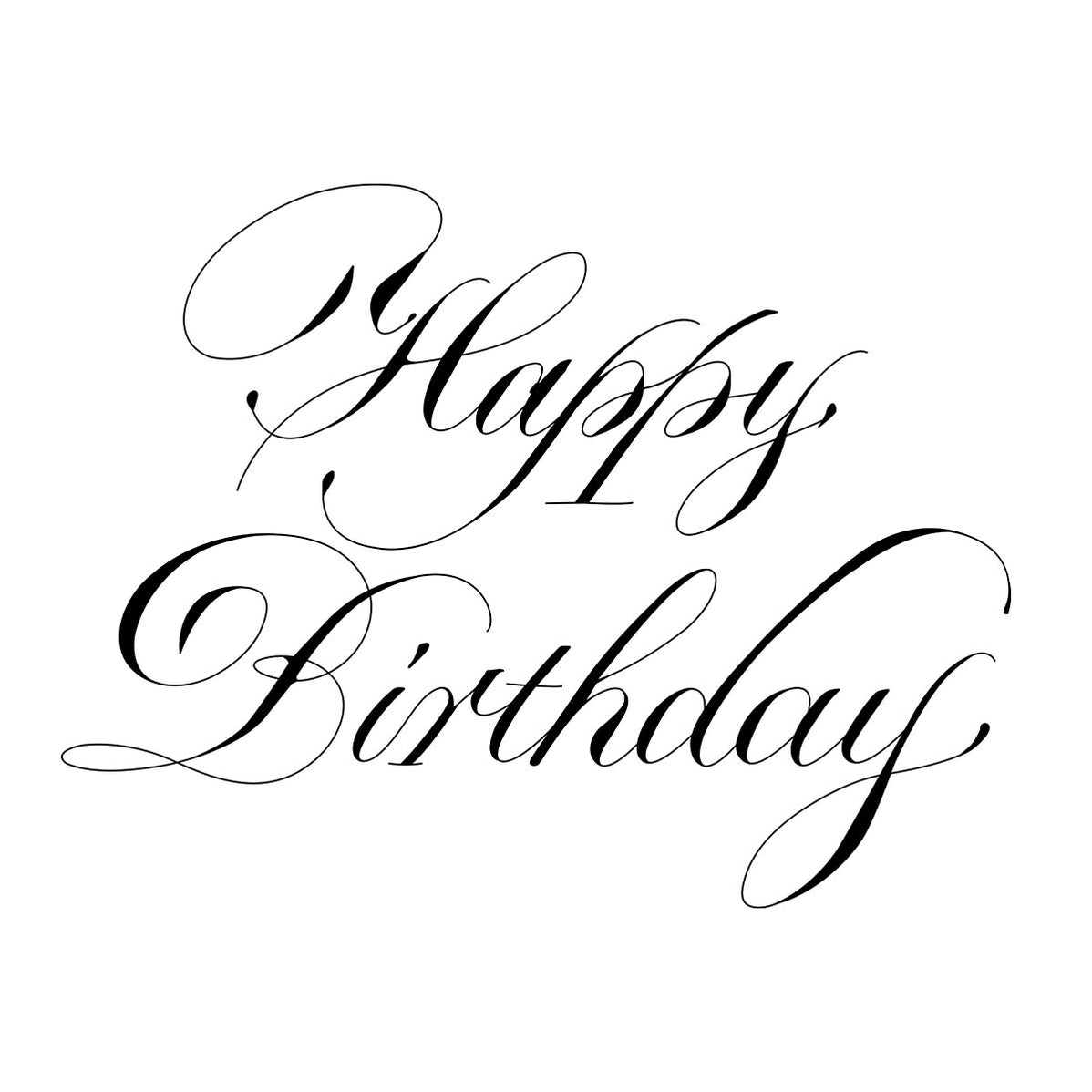 Copperplate Happy Birthday Press Plate from the Copperplate Everyday ...