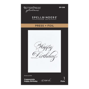Copperplate Happy Birthday Press + Foil Plate