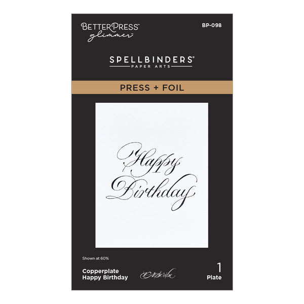 Copperplate Happy Birthday Press + Foil Plate