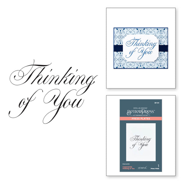 Copperplate Thinking of You Press Plate from the Copperplate Everyday Sentiments Collection by Paul Antonio